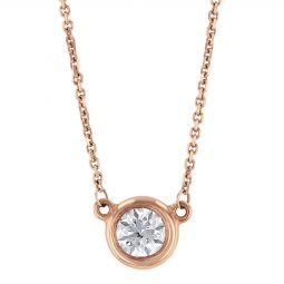 Image for Diamond Bezel Set Single Station Necklace in Rose Gold, 18"