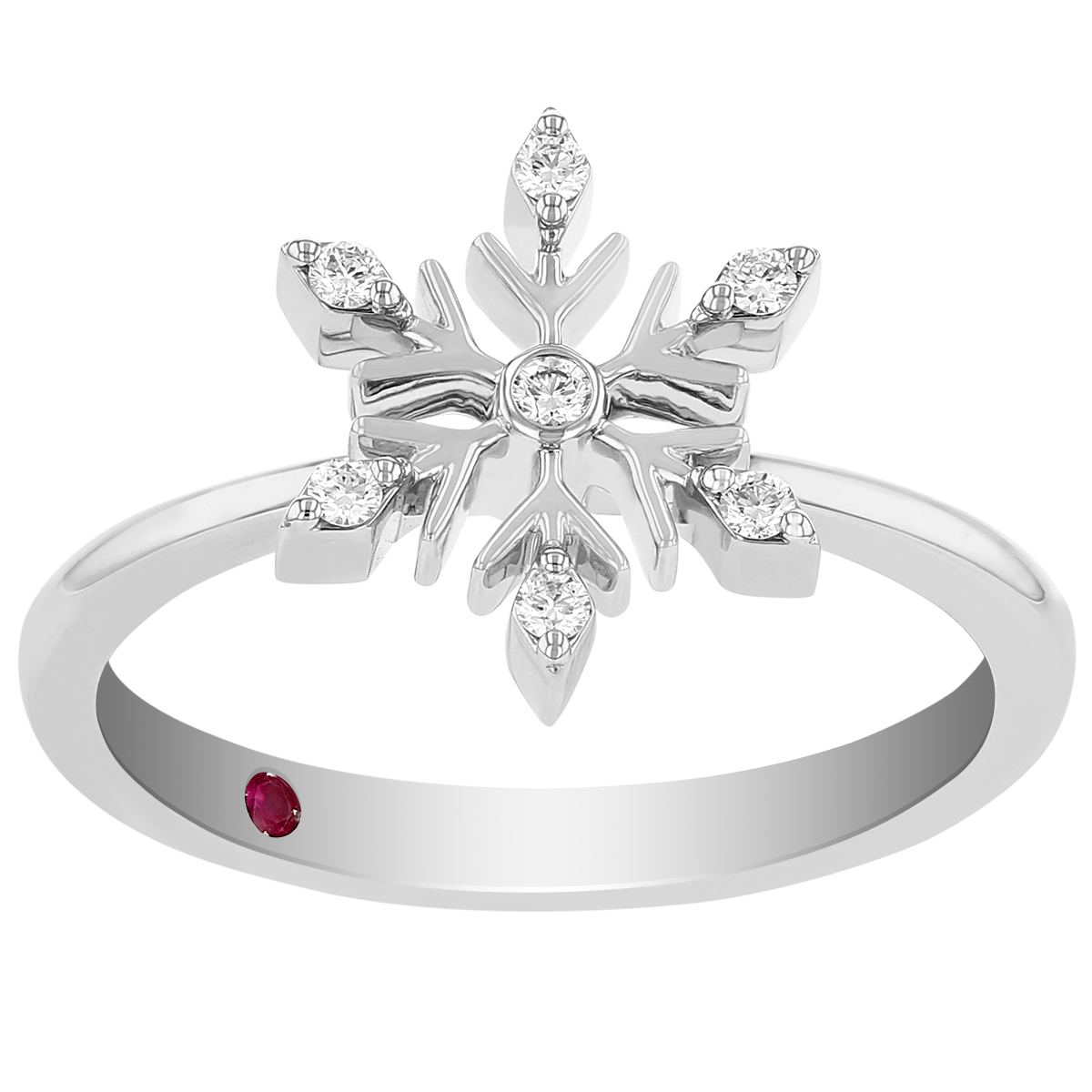 White gold snowflake ring deals