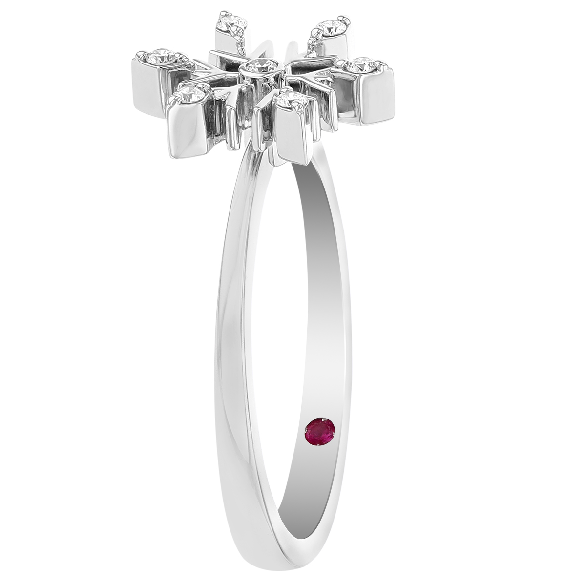 Roberto Coin Frozen 2 Diamond Snowflake Ring in White Gold