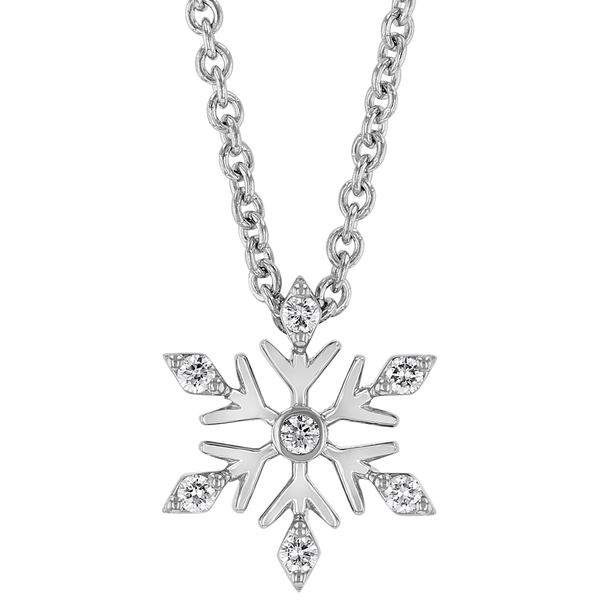 Roberto Coin Frozen Diamond Snowflake Pendant in White Gold, 18 ...