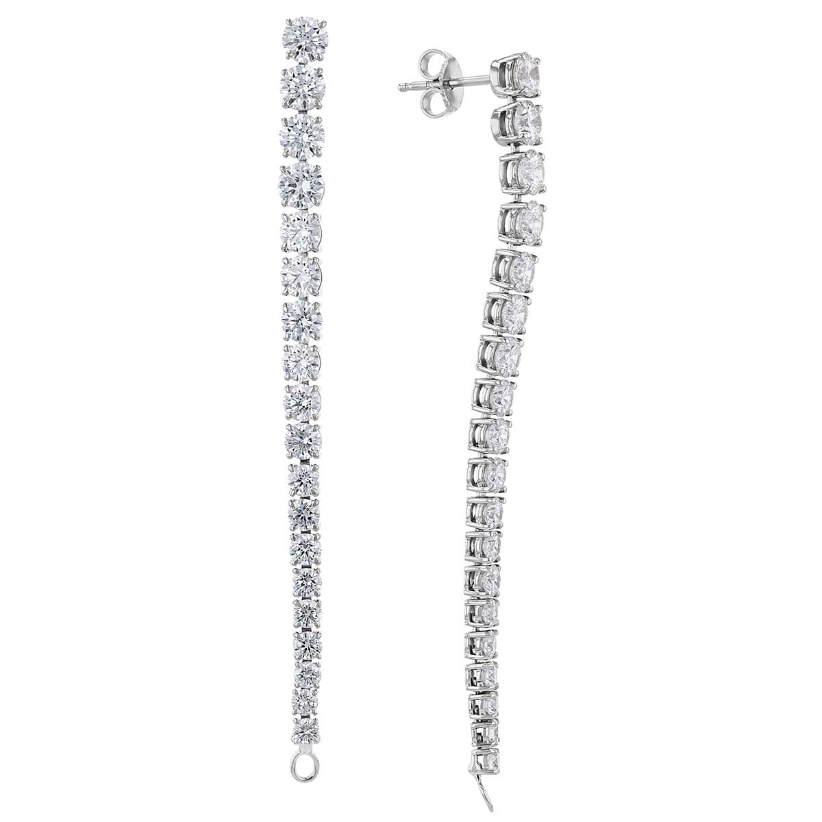 Roberto Coin Cento Diamond Convertible Drop Earrings in White Gold