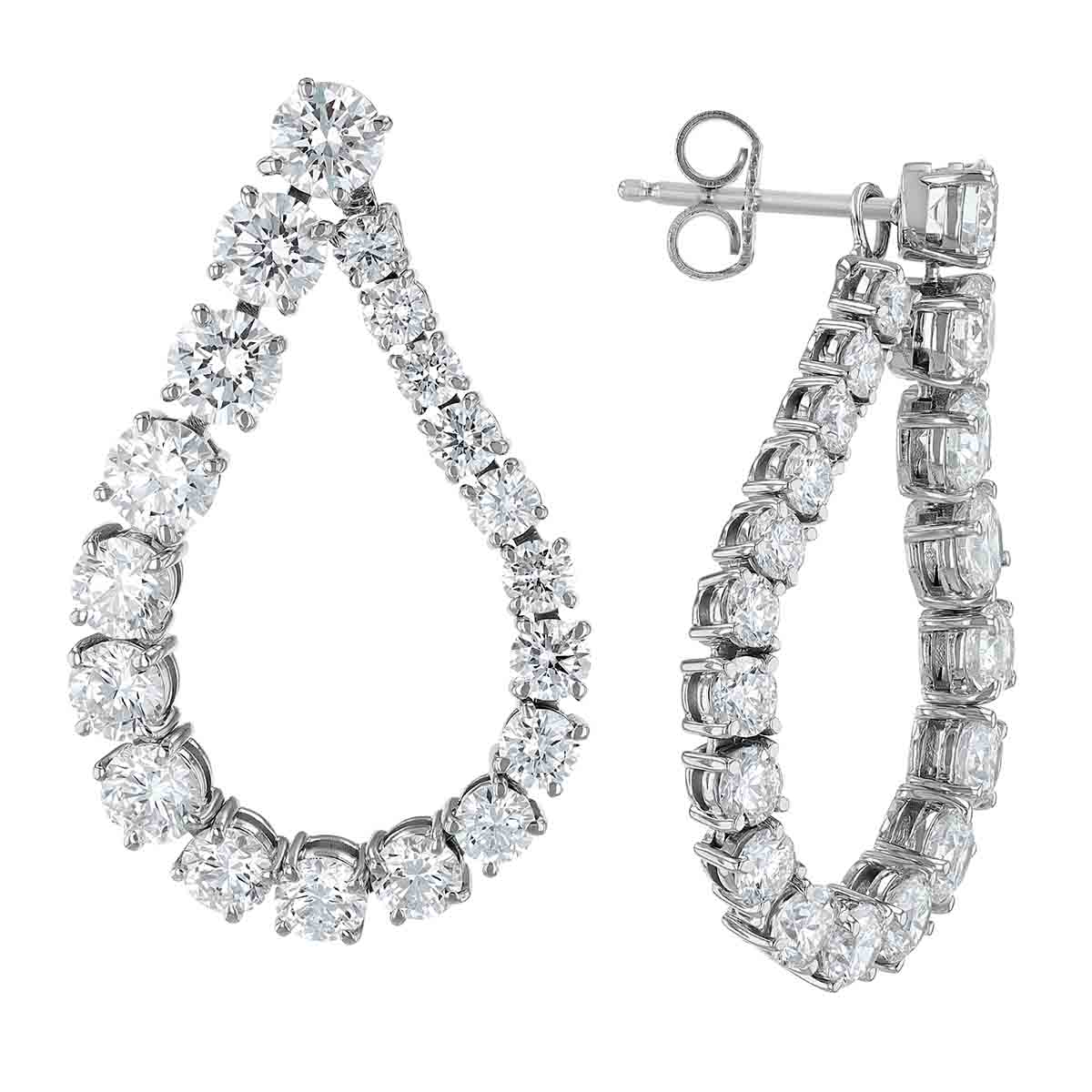 Roberto Coin Cento Diamond Convertible Drop Earrings in White Gold