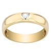 Yellow Gold Band with Flush Set Trillion Cut Diamond