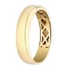 Yellow Gold Band with Flush Set Trillion Cut Diamond