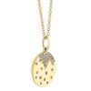 Diamond Flush Set Scatter Disc Pendant in Yellow Gold, 18"