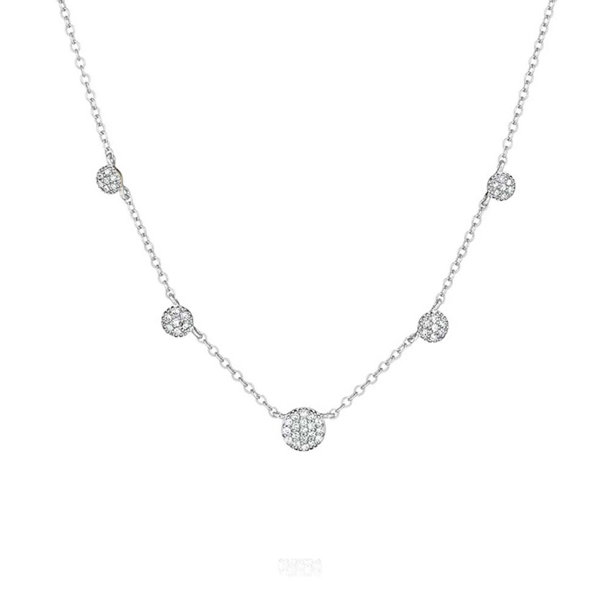 Phillips House Infinity Diamond Pavé Station Necklace in White Gold, 18