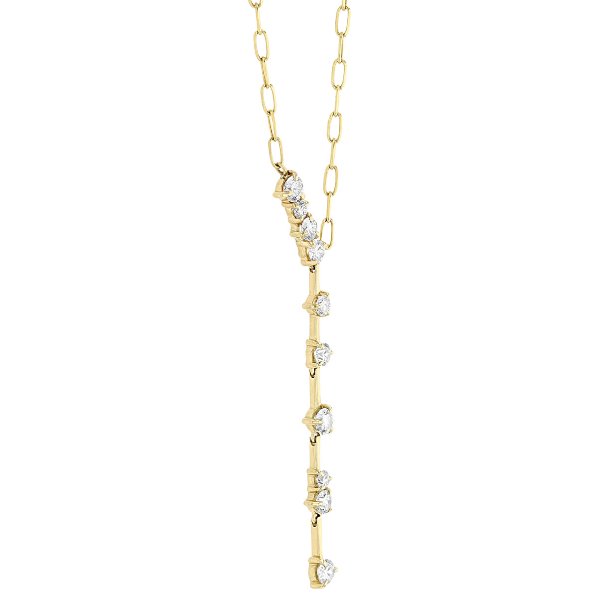 Phillips House Enchanted Mini Diamond Y Drop Necklace in Yellow Gold, 18