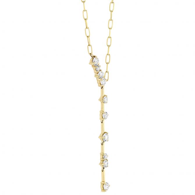 Phillips House Enchanted Mini Diamond Y Drop Necklace in Yellow Gold, 18"