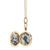 Monica Rich Kosann Travel Compass Locket Pendant in Yellow Gold with Diamond,  17"