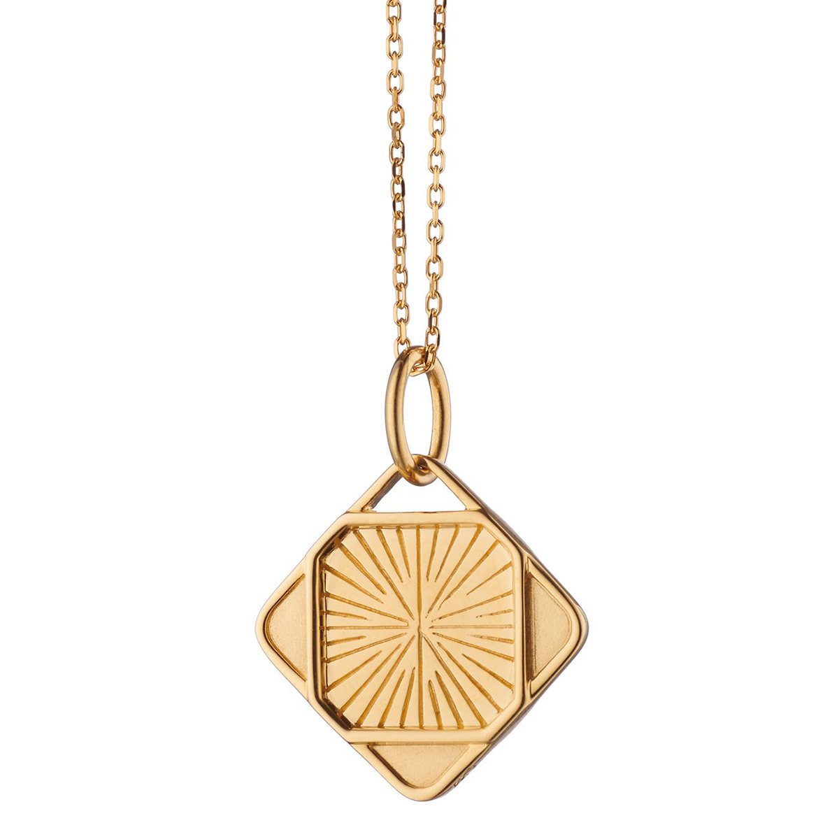 Monica Rich Kosann Diamond Mini Love Charm Pendant in Yellow Gold, 17