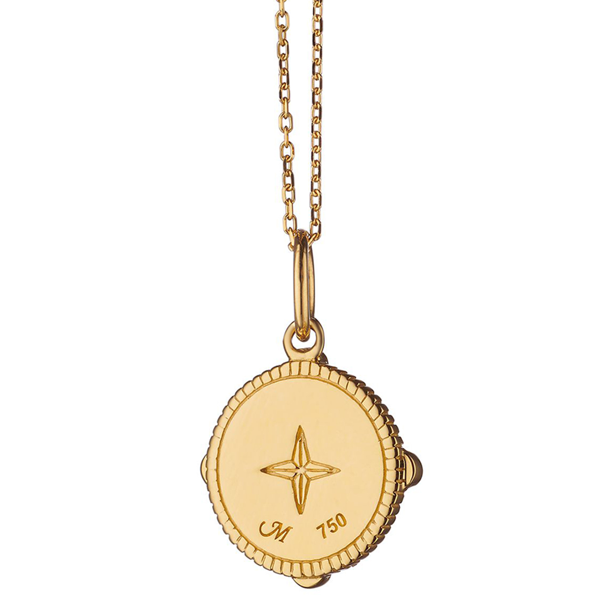 Monica Rich Kosann Mini Adventure Charm Pendant with Diamond in Yellow Gold
