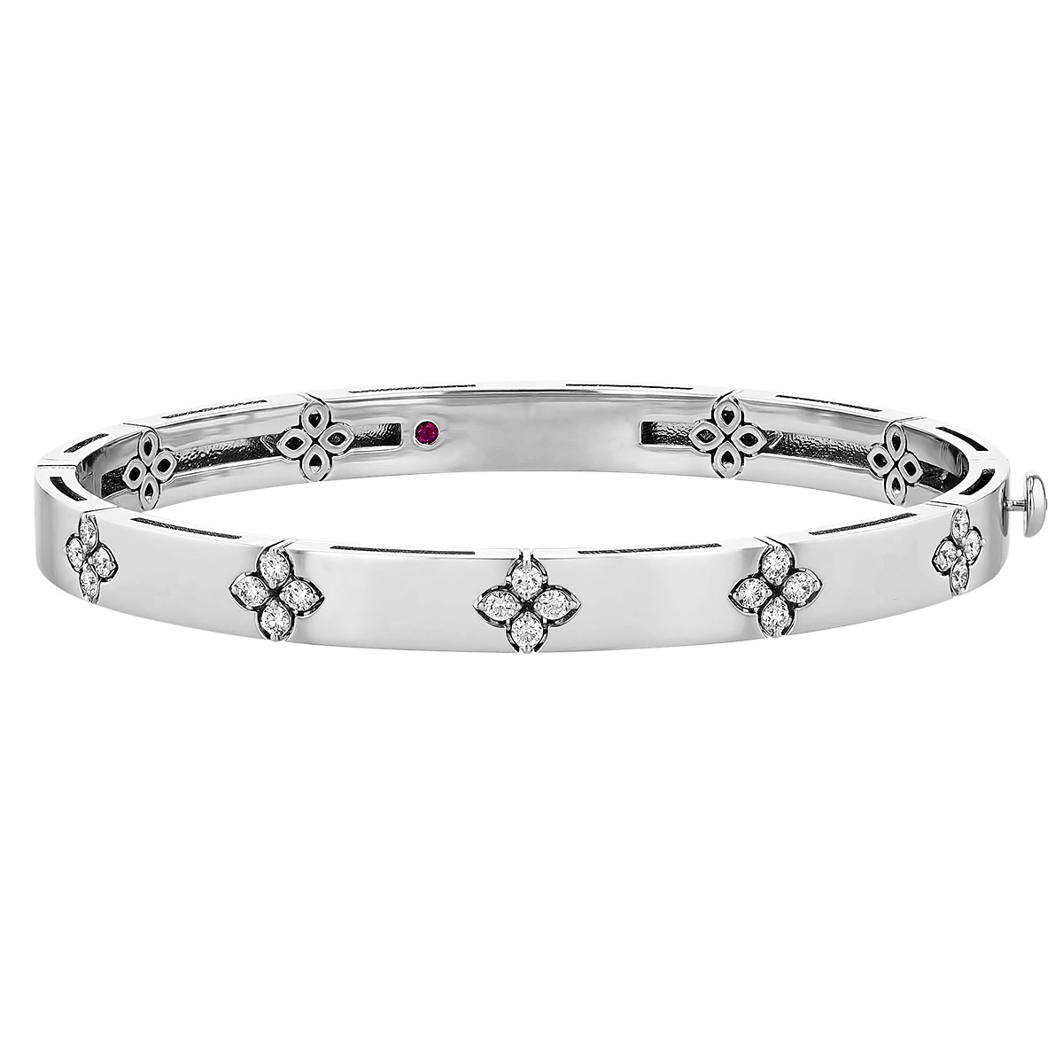 Roberto Coin Love in Verona Diamond Bangle Bracelet in 18K Gold, Medium Width