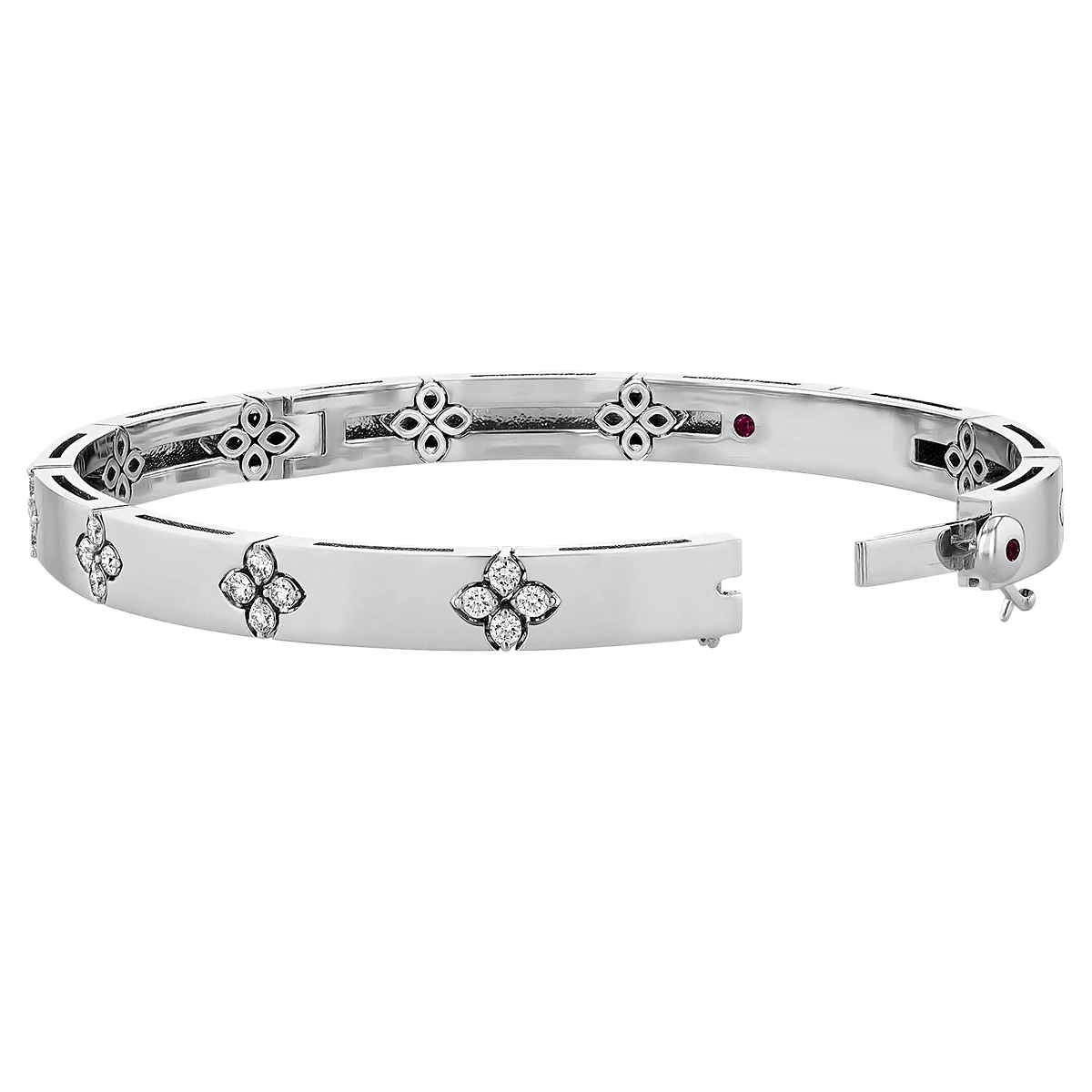 Roberto Coin Love in Verona Diamond Bangle Bracelet in 18K Gold, Medium Width
