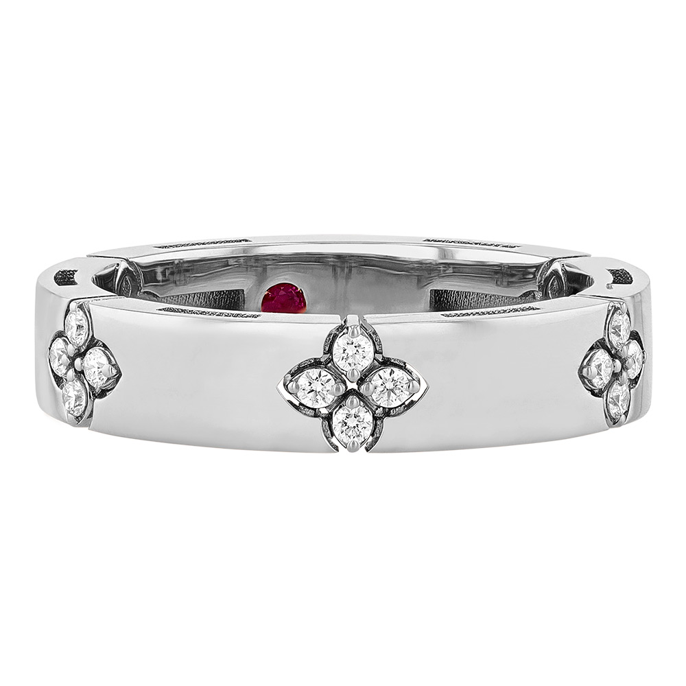 Roberto Coin Love in Verona Diamond Ring in 18K Gold, Slim Width
