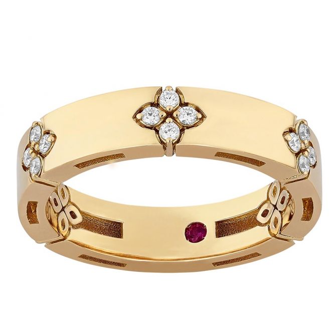 Roberto Coin Love in Verona Diamond Ring in 18K Gold, Slim Width