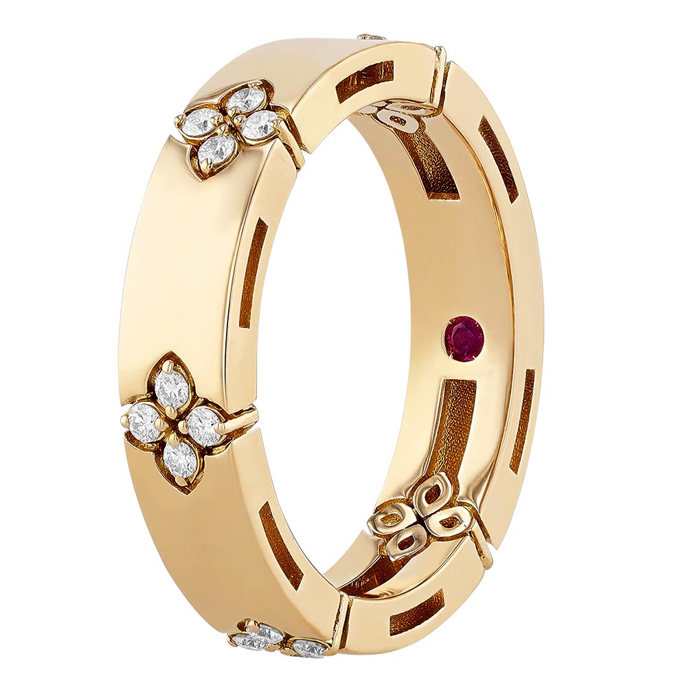Roberto Coin Love in Verona Diamond Ring in 18K Gold, Slim Width