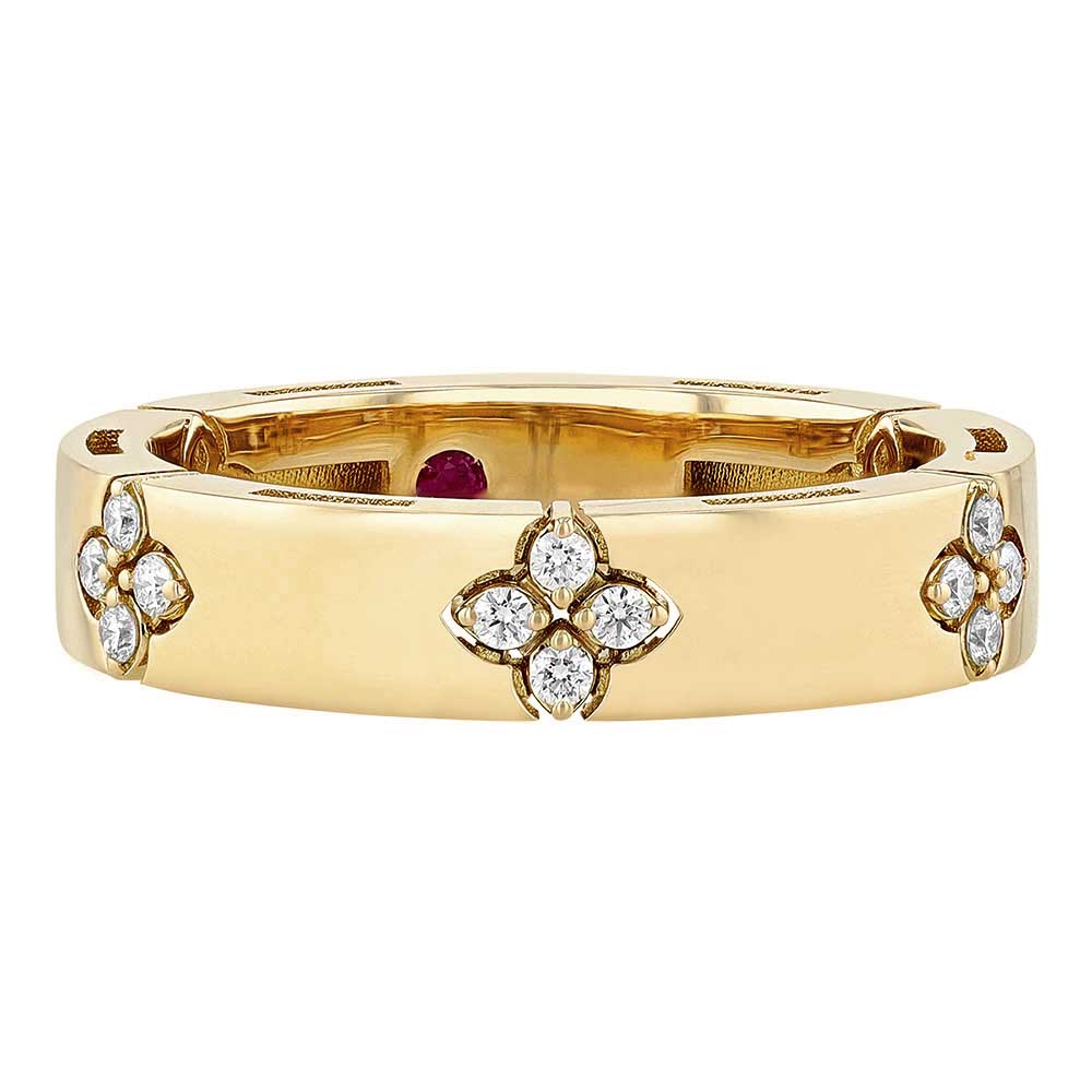 Roberto Coin Love in Verona Diamond Ring in 18K Gold, Slim Width