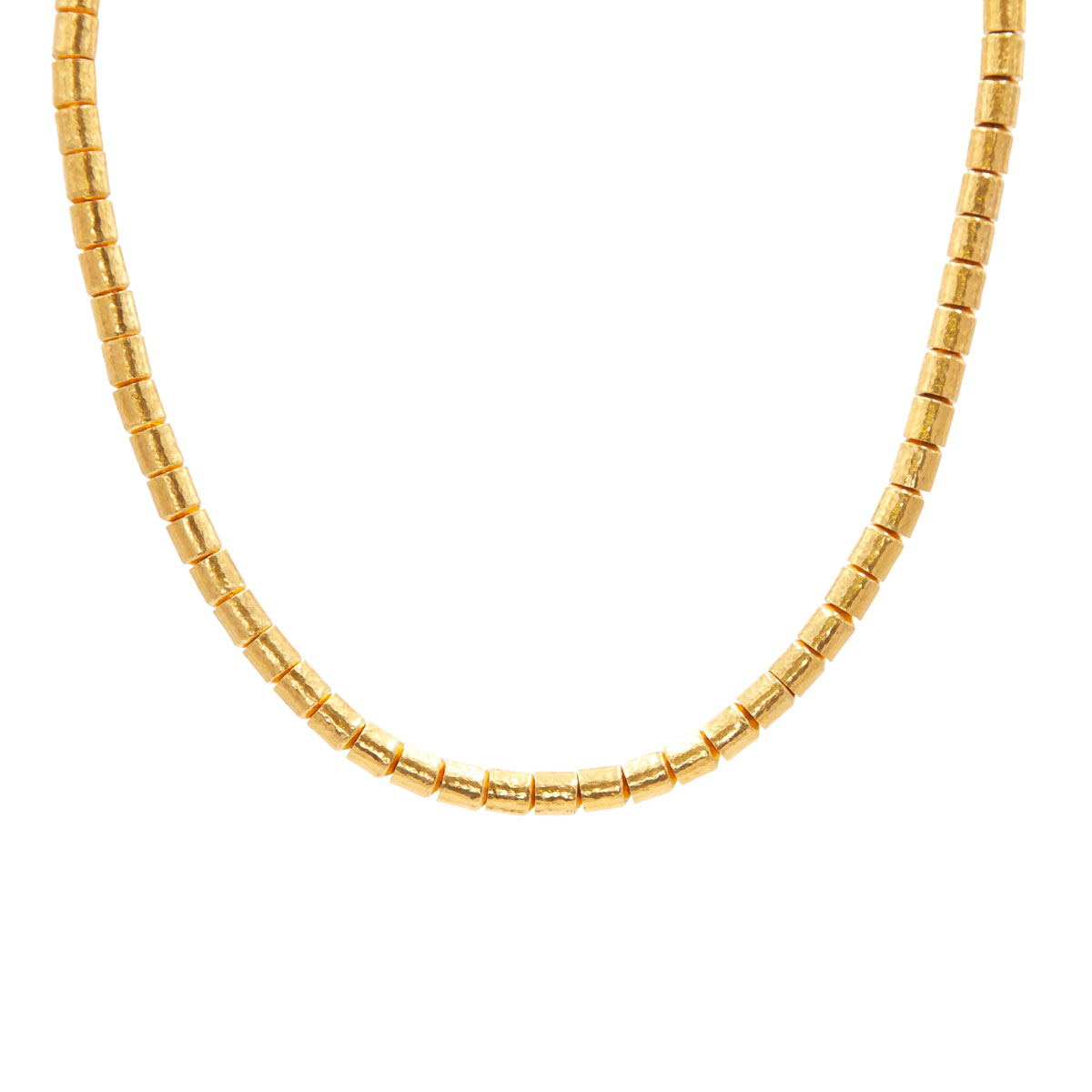 Gurhan Vertigo Wide Hammered Necklace, 16-18