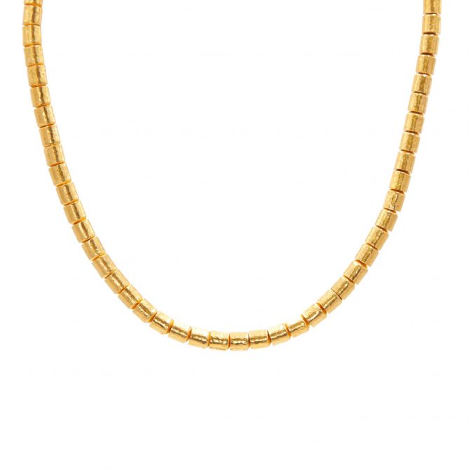 Gurhan Vertigo Wide Hammered Necklace, 16-18"