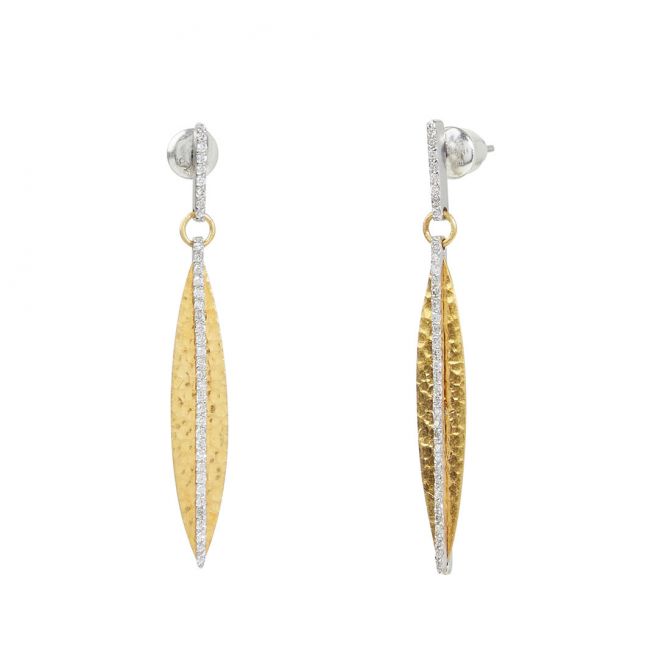 Gurhan Willow Diamond Drop Earrings, Large