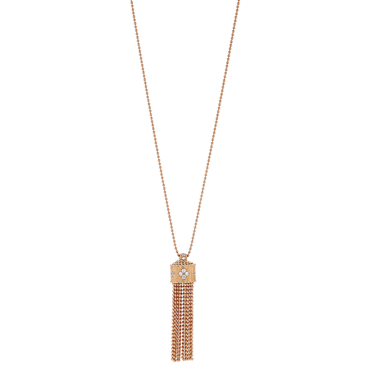 Roberto Coin Princess Diamond Tassel Pendant in Rose Gold, 32