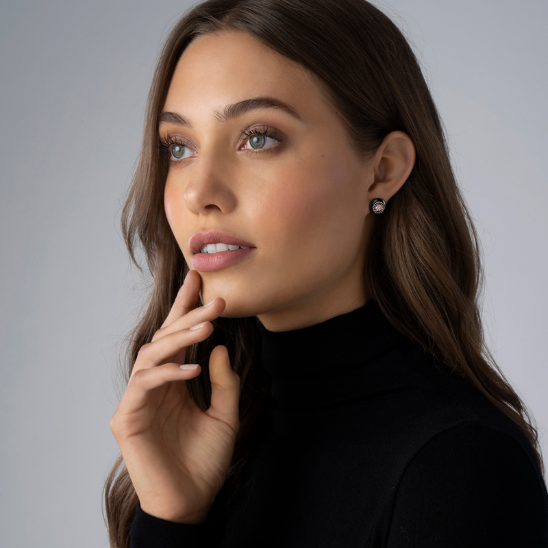 LAGOS Black Caviar Beaded Stud Earrings