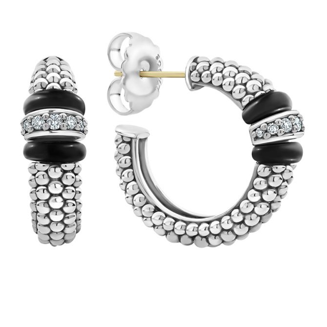 Lagos caviar hoop earrings deals
