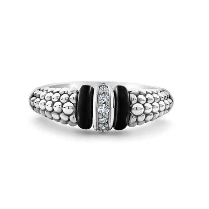 LAGOS Black Caviar Diamond Ring, Small