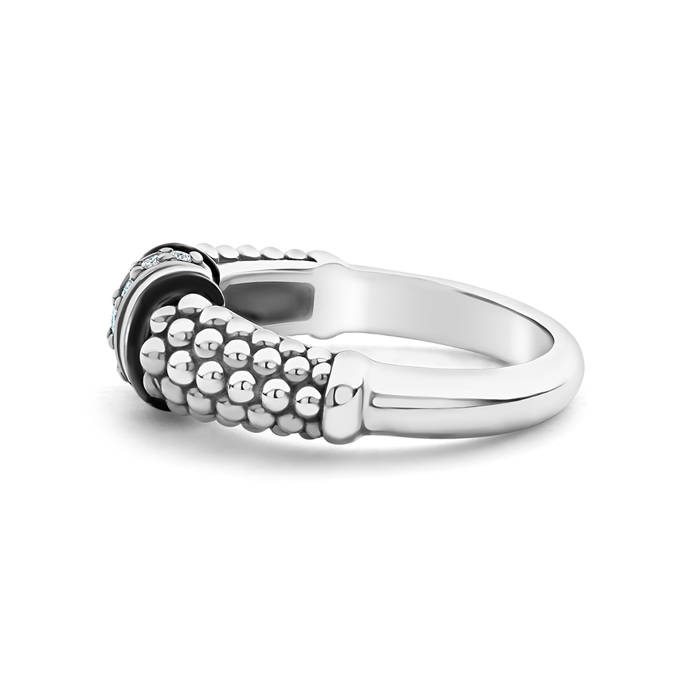 LAGOS Black Caviar Diamond Ring, Small