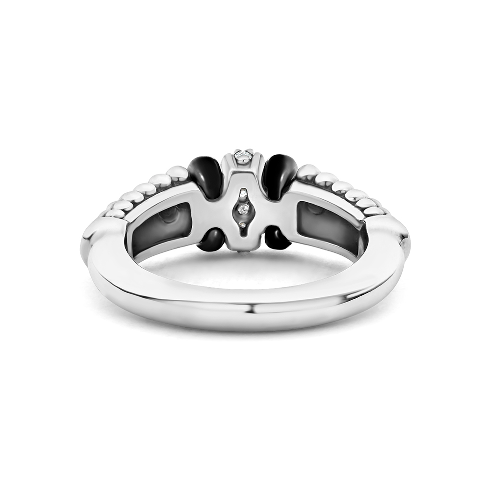 LAGOS Black Caviar Diamond Ring, Small