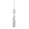 Monica Rich Kosann Slim Cushion VIV Locket with Sapphire in Sterling Silver
