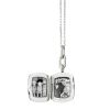 Monica Rich Kosann Slim Cushion VIV Locket with Sapphire in Sterling Silver