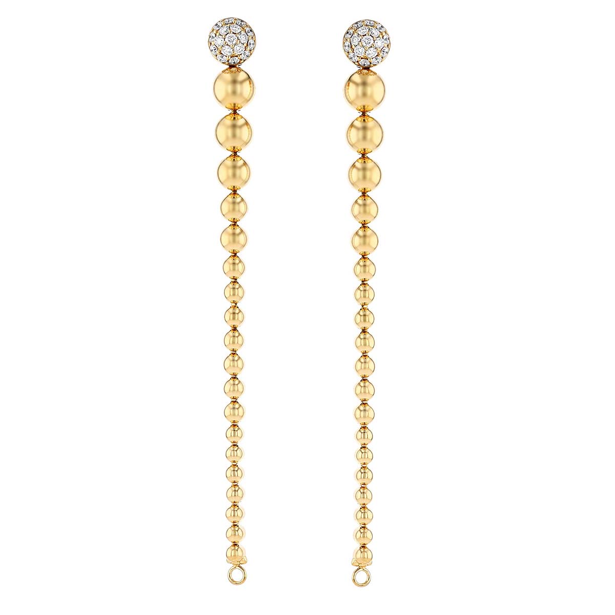 Roberto Coin Yellow Gold & Diamond Convertible Drop Earrings