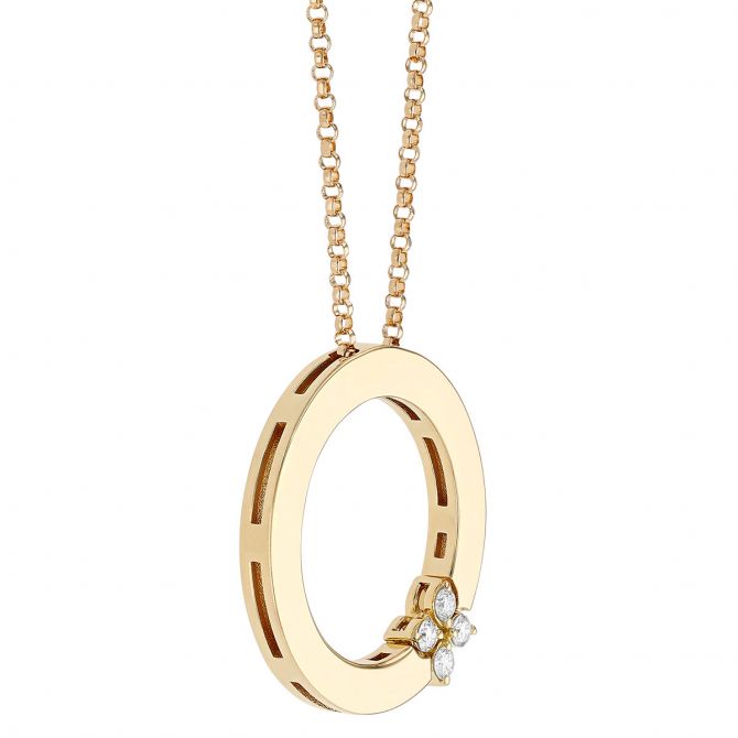 Roberto Coin 18K White Gold Love In Verona Diamond Necklace