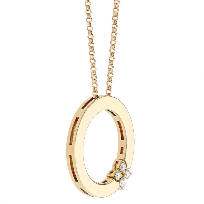 Roberto Coin Love in Verona Diamond Zipper Necklace