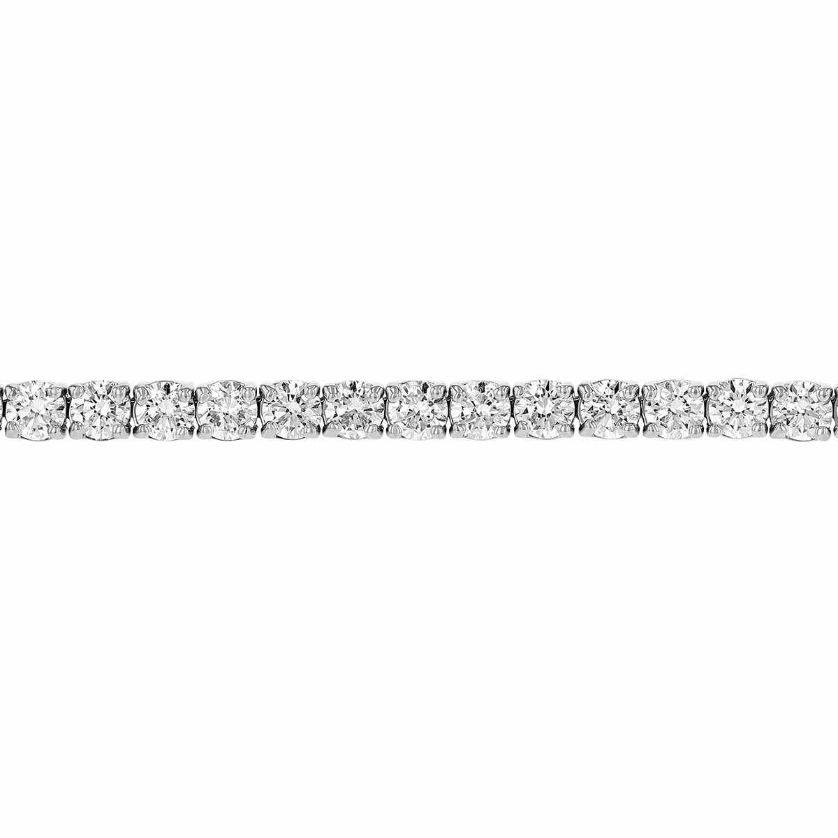 Diamond 4 Prong Tennis Bracelet in White Gold, 5.00 aptw