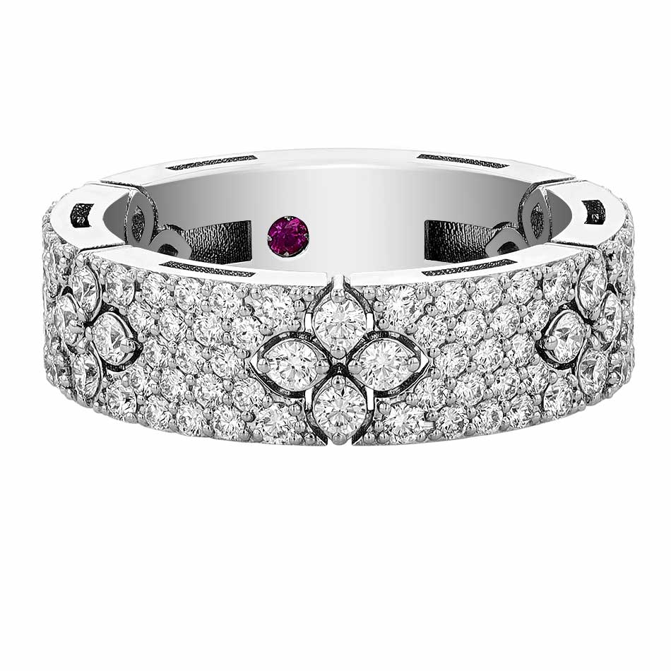 Roberto Coin Love in Verona Diamond Pavé Band Ring in 18K White Gold