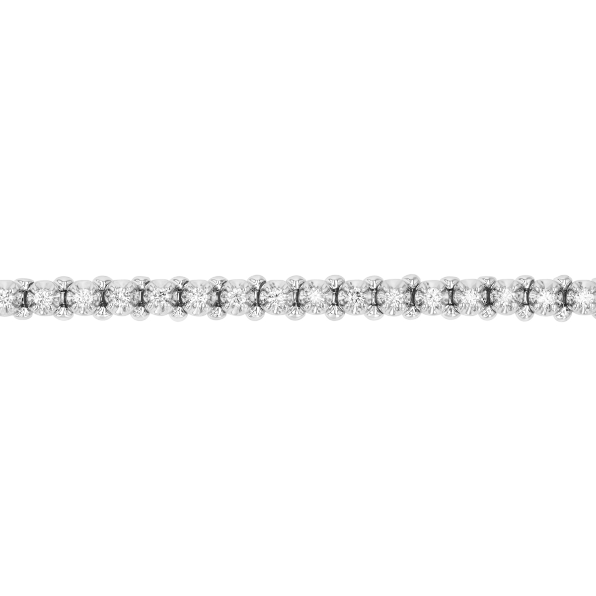 Round Diamond Tennis Bracelet in White Gold, 7