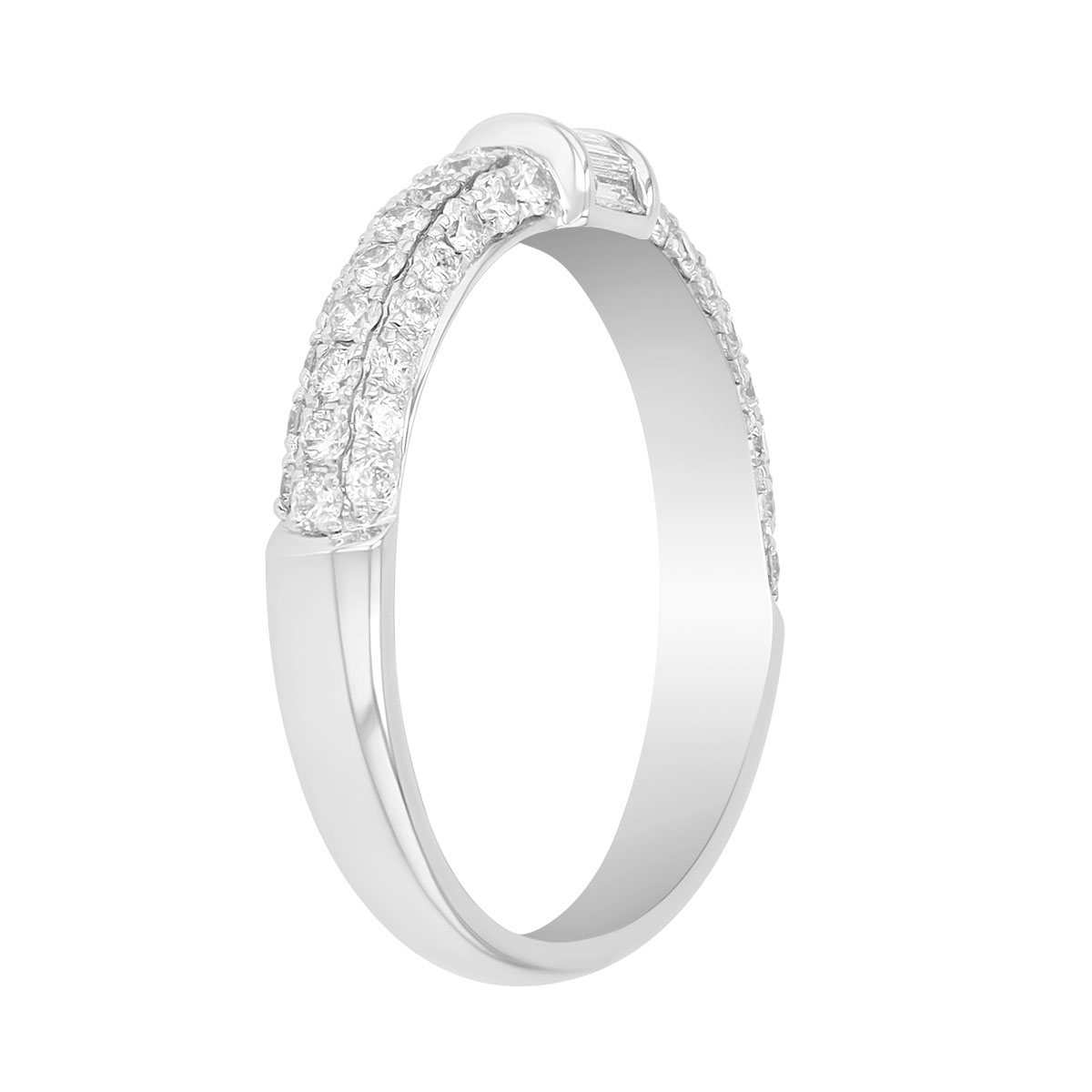 Mixed Shape Diamond Pavé Ring in White Gold