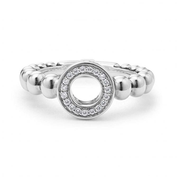 LAGOS Caviar Spark Diamond Circle Ring Size 8 02 80721 DD8 Borsheims