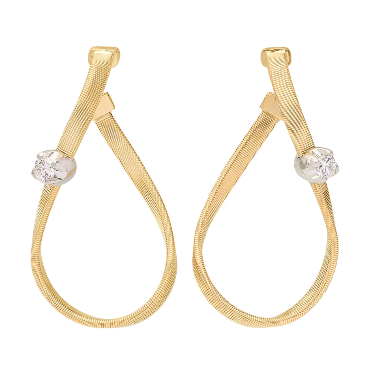 Marco Bicego Marrakech Diamond 3 Station Coil Bracelet in Two Tone