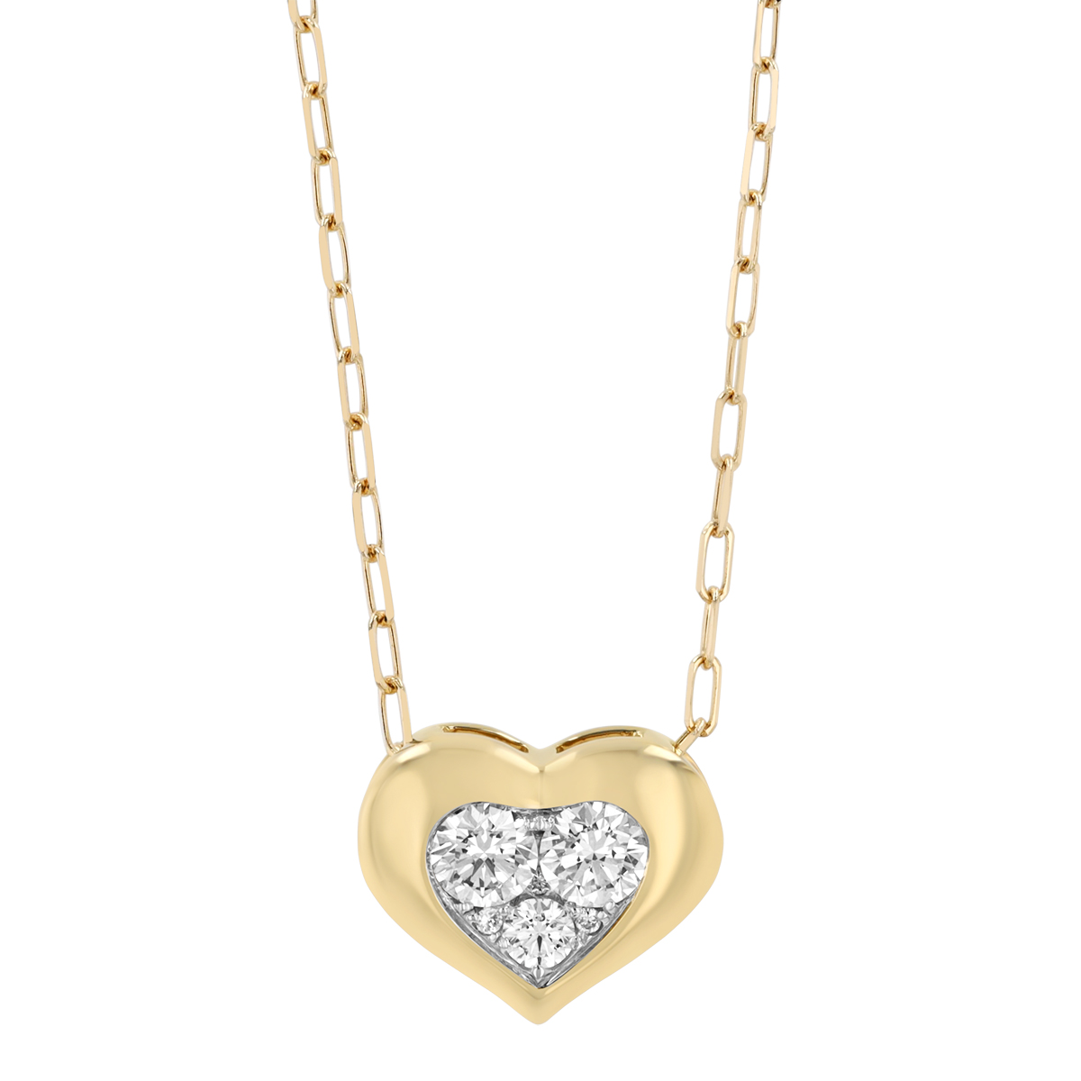 Frederic Sage Diamond Pavé Heart Pendant in Two Tone, 18