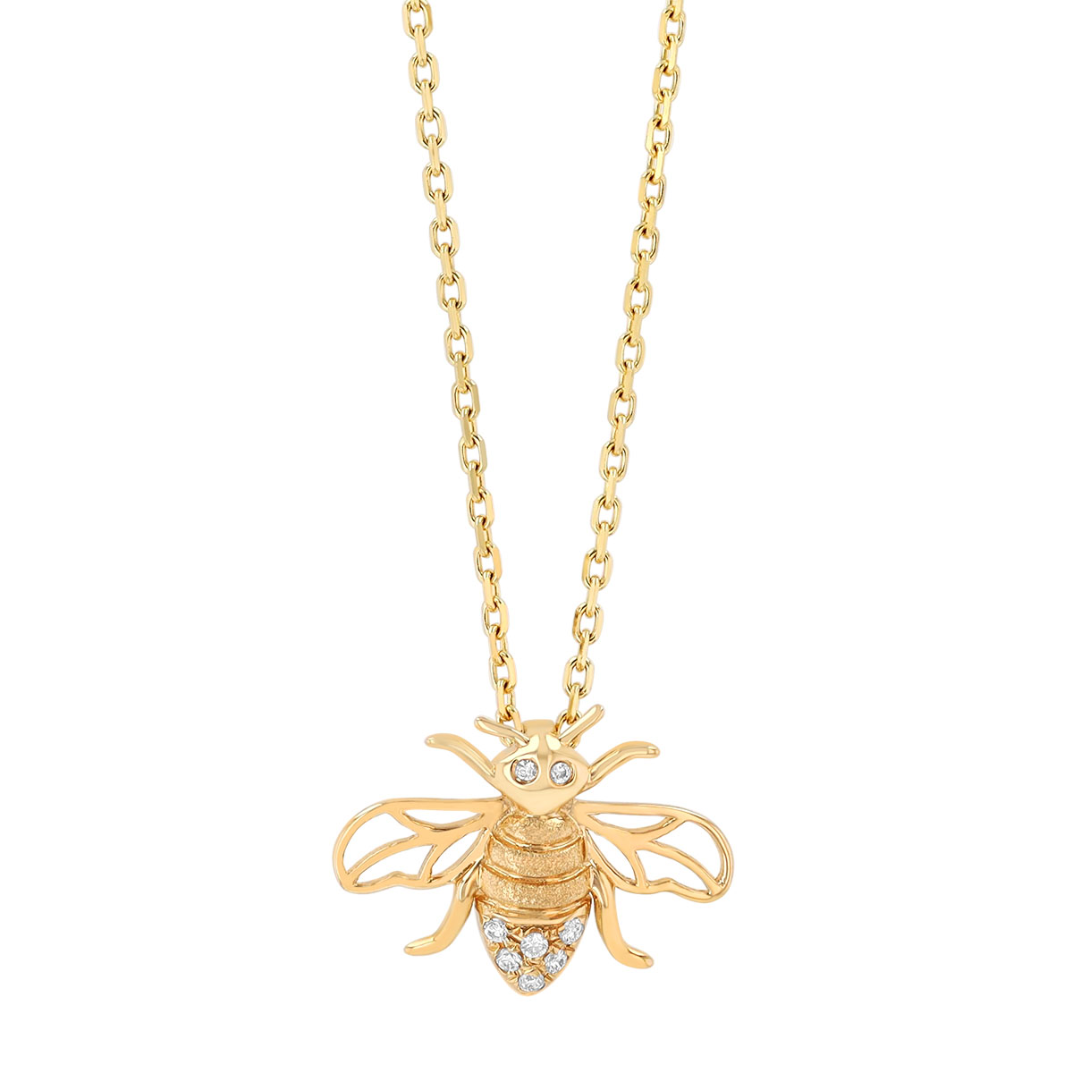 Frederic Sage Diamond Bee Pendant in Yellow Gold, 18
