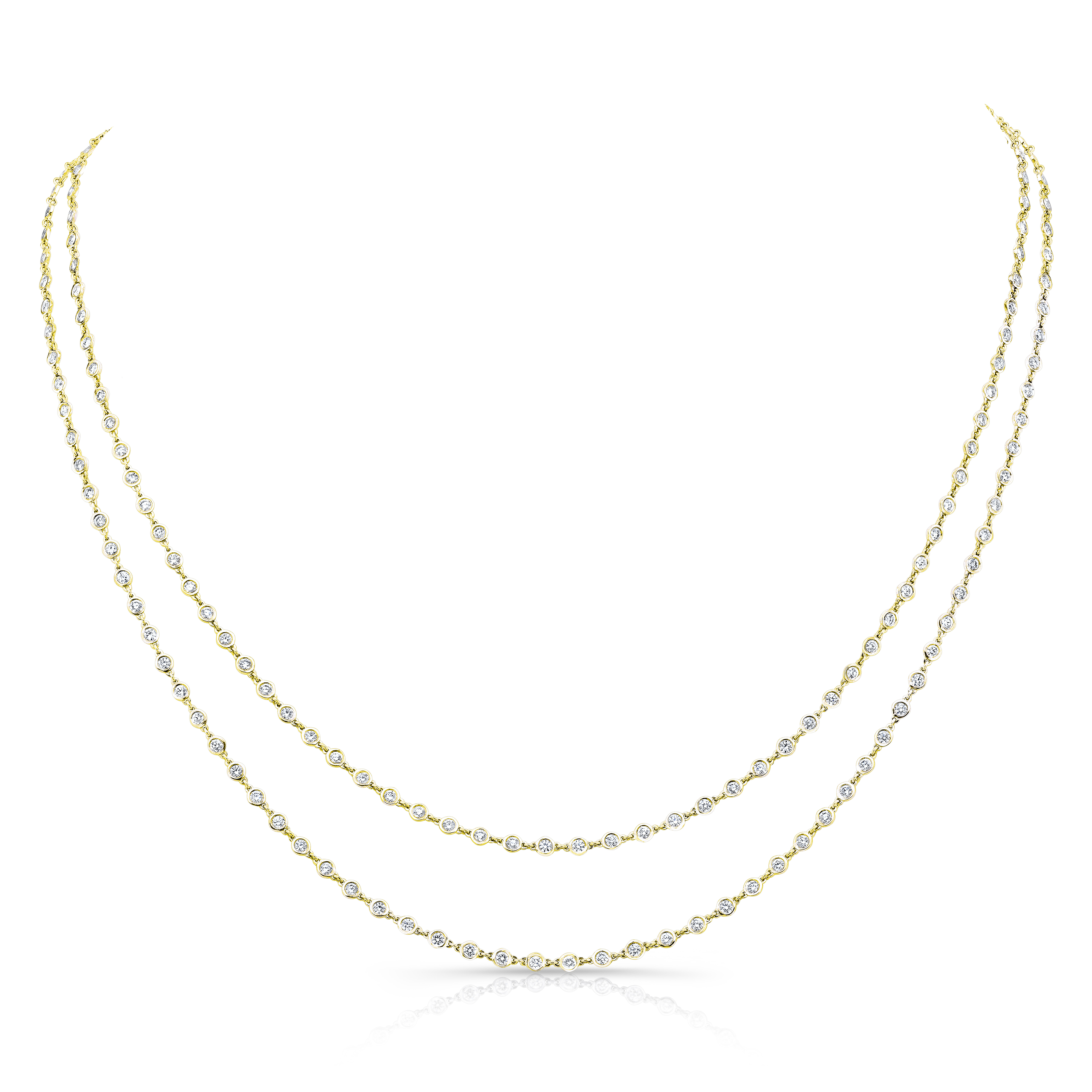 Rahaminov Diamond Station By the Yard Necklace in 18K Yellow Gold, 35.5