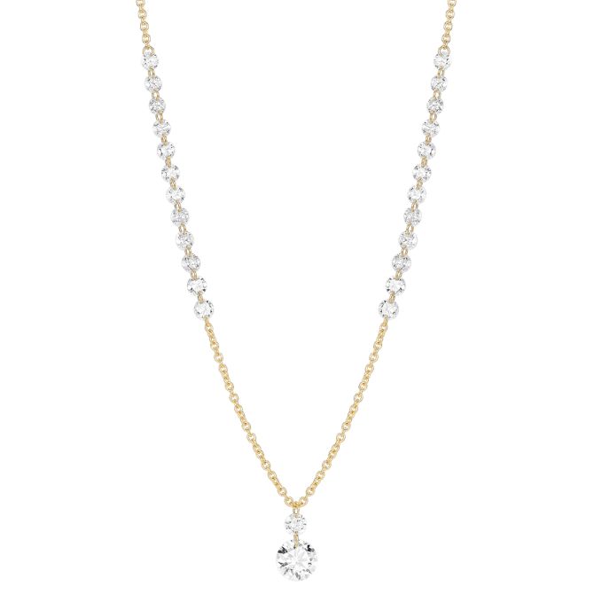 TARA Pearls Round Diamond Pendant & Chain Necklace in Yellow Gold, 18"
