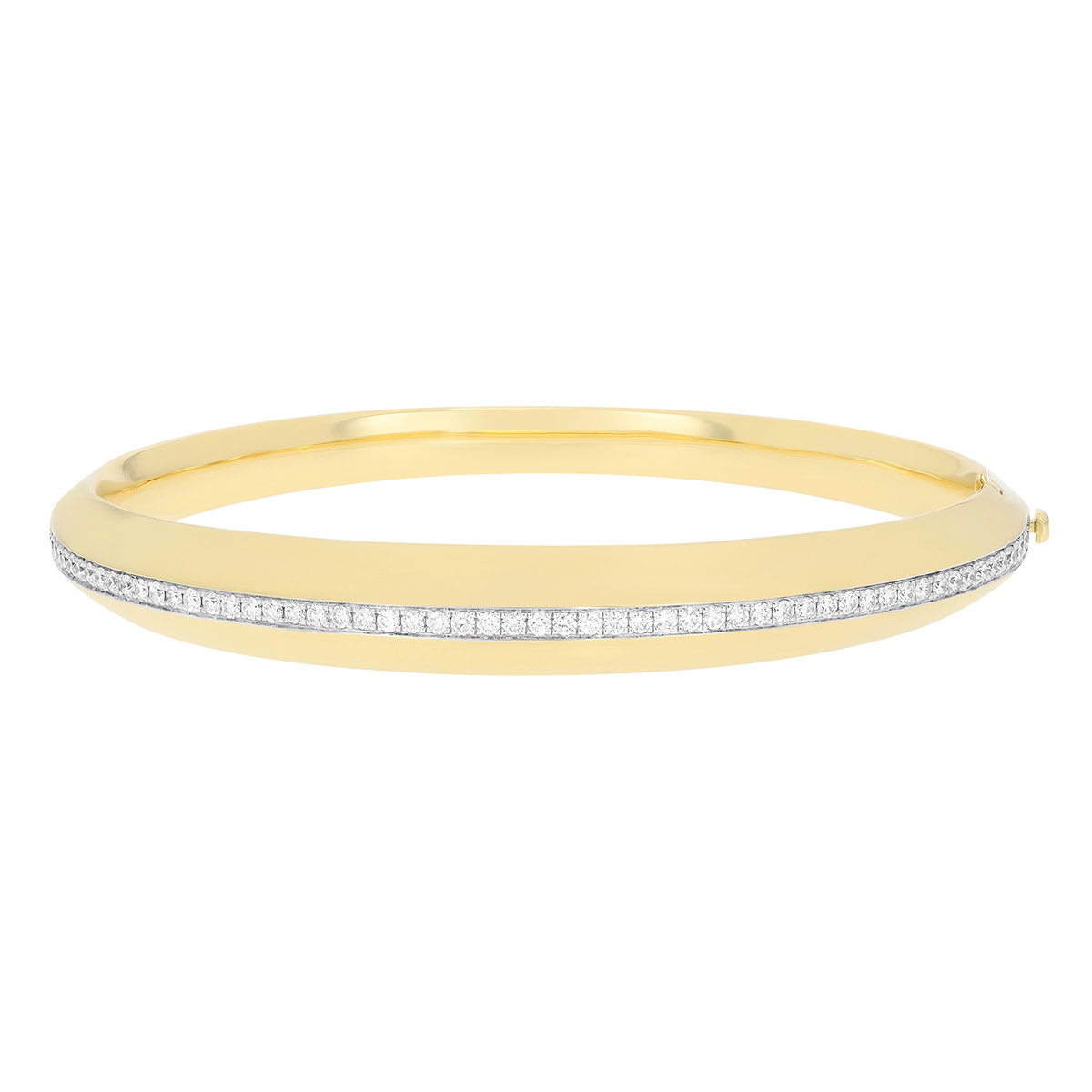 Kwiat Orbit Diamond Line Bangle Bracelet in Two Tone, 7