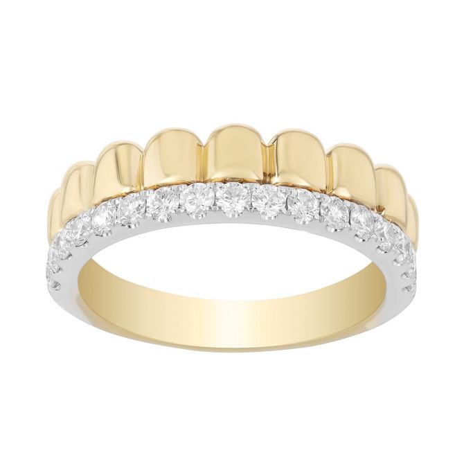 Kwiat Sirena Diamond Layered Ring in Two Tone