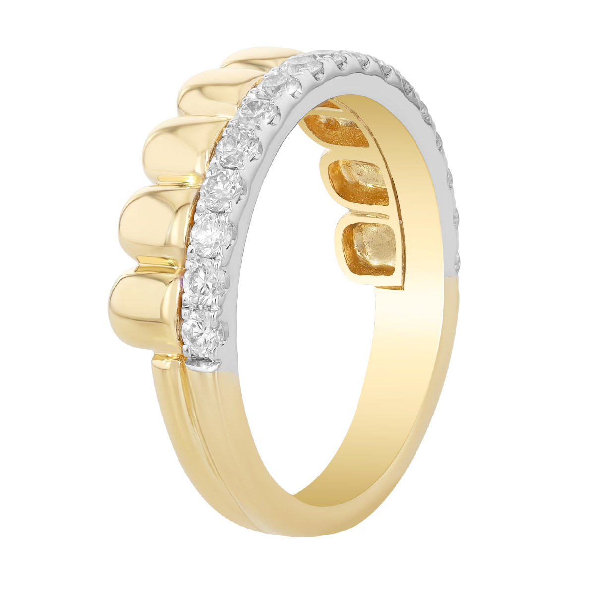 Kwiat Sirena Diamond Layered Ring in Two Tone