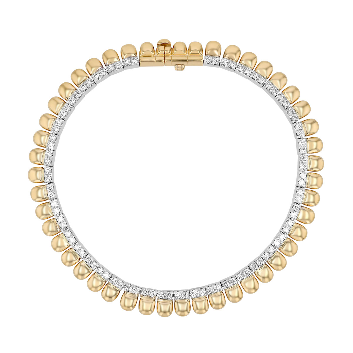 Kwiat Sirena Diamond & Yellow Gold Bead Bracelet in Two Tone, 7
