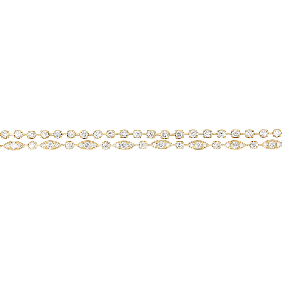 Kwiat Starry Night Diamond Double Strand Bracelet in Yellow Gold, 7